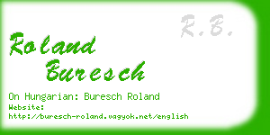 roland buresch business card